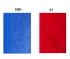 Hoes voor vleugelpiano imitatieleer met ingenaaide vilt (blauw/rood)