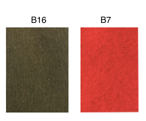 Taffijn Hoes voor clavacimbel canvas met ingenaaide vilt (grijsgroen/rood)